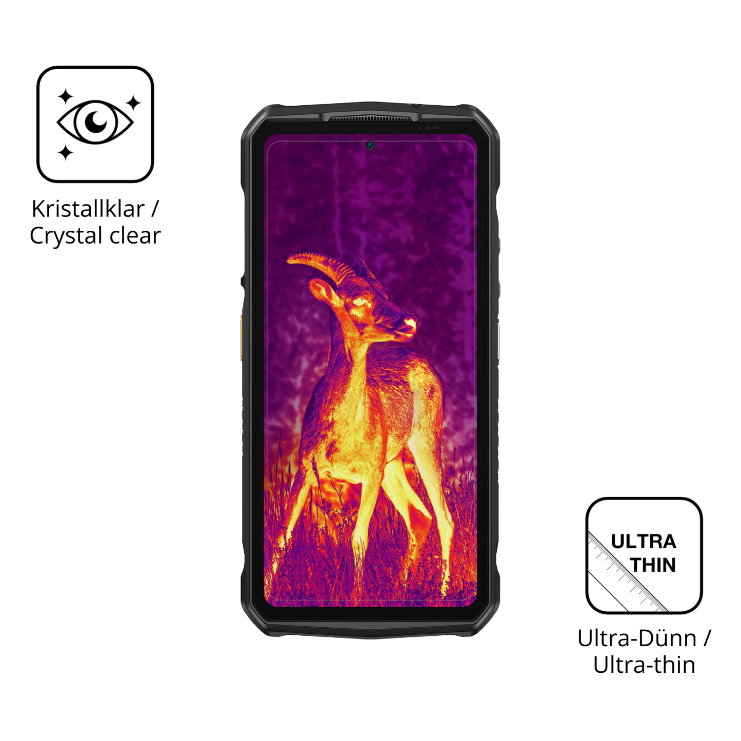 4x Schutzfolie klar für Ulefone Armor 29 Pro Display-Schutzfolie