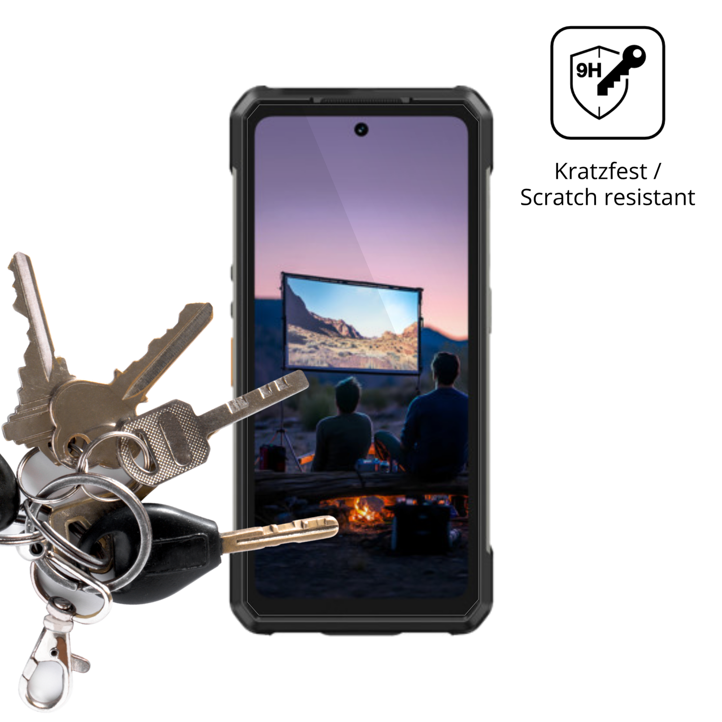 dipos Displayschutz für Ulefone Armor 34 Plus, transparente Oberfläche, perfekte Passform auch für die Rundungen