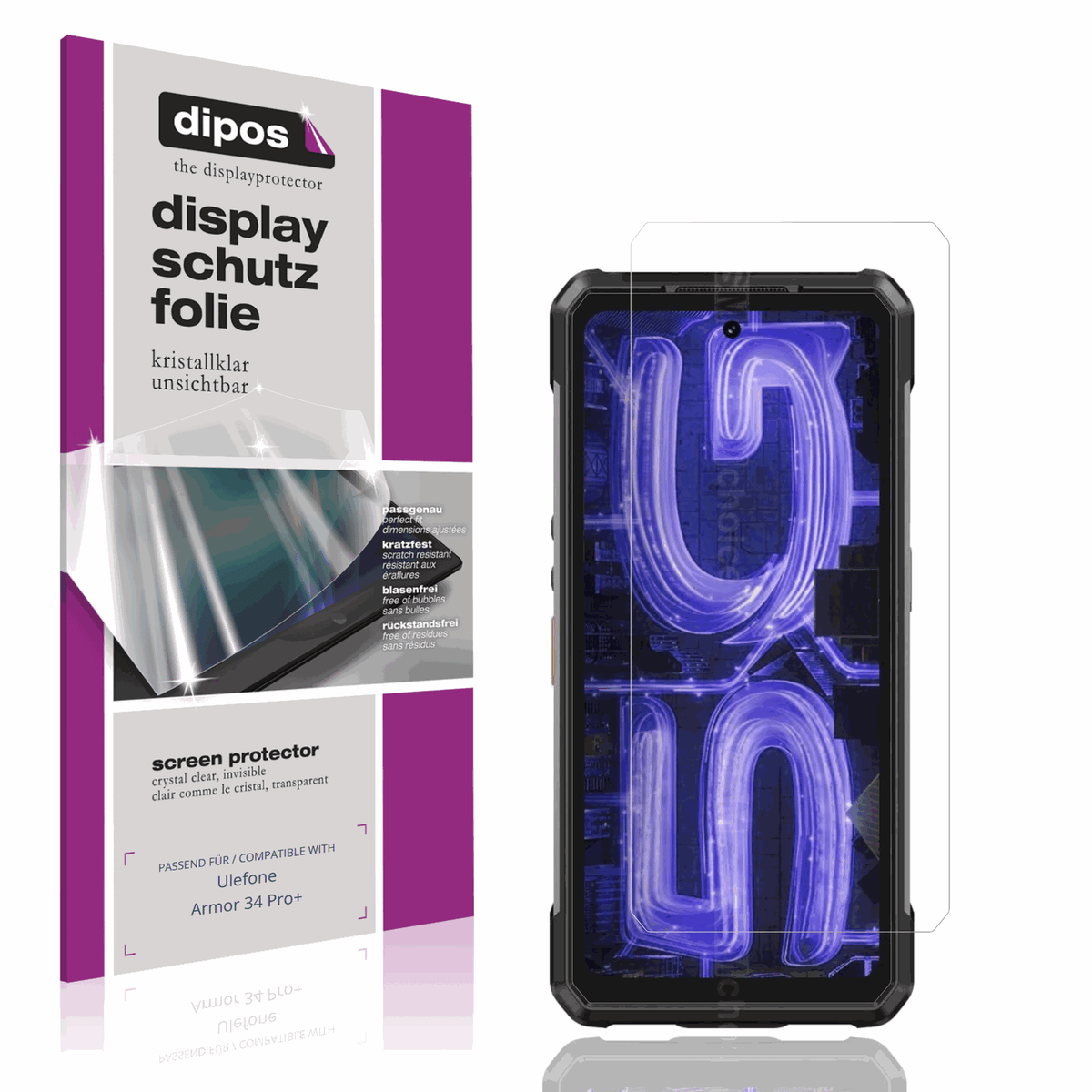 4x Screen Protector for Ulefone Armor 34 Pro+ Protection Crystal Clear dipos