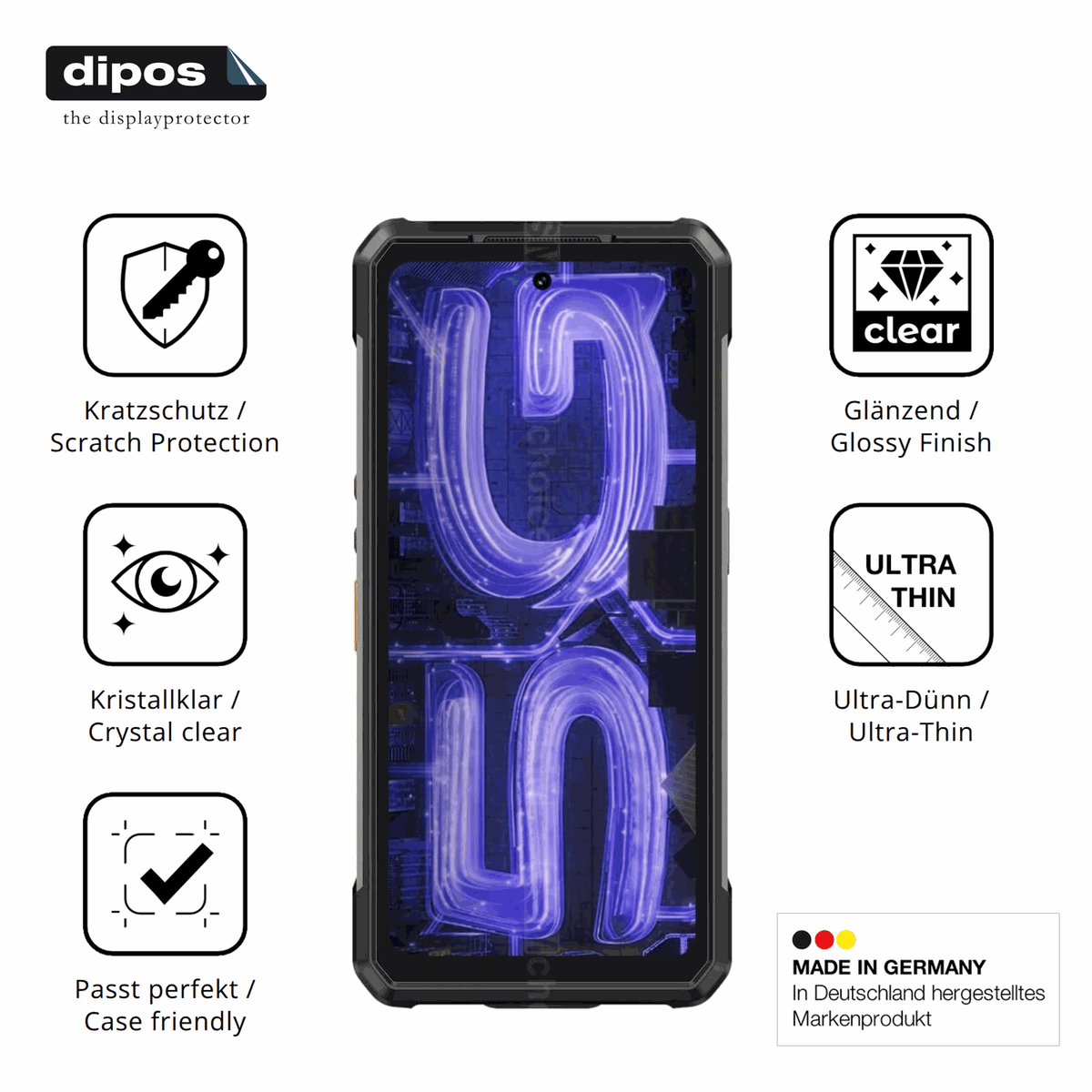 4x Screen Protector for Ulefone Armor 34 Pro+ Protection Crystal Clear dipos