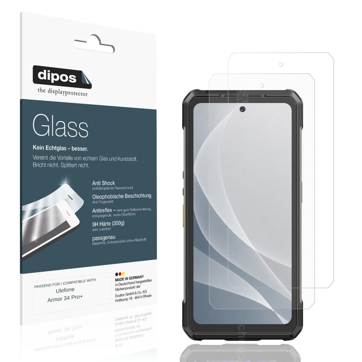 2x Screen Protector for Ulefone Armor 34 Pro+ matte Flexible Glass 9H dipos
