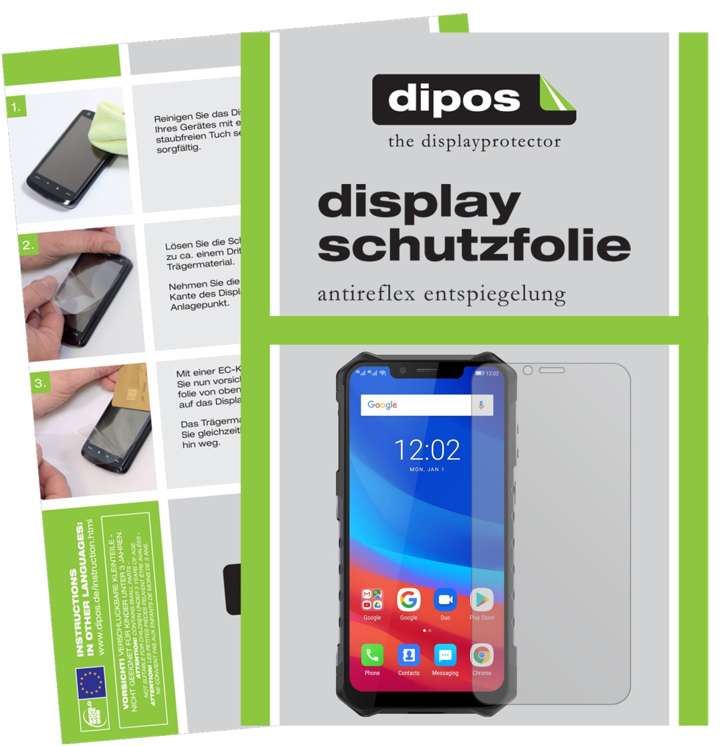 Mattes Panzerglas: Entspiegelte, dünne Folie, Fingerabdruckresistenz und Bildschirmschutz für Ulefone-Armor 6