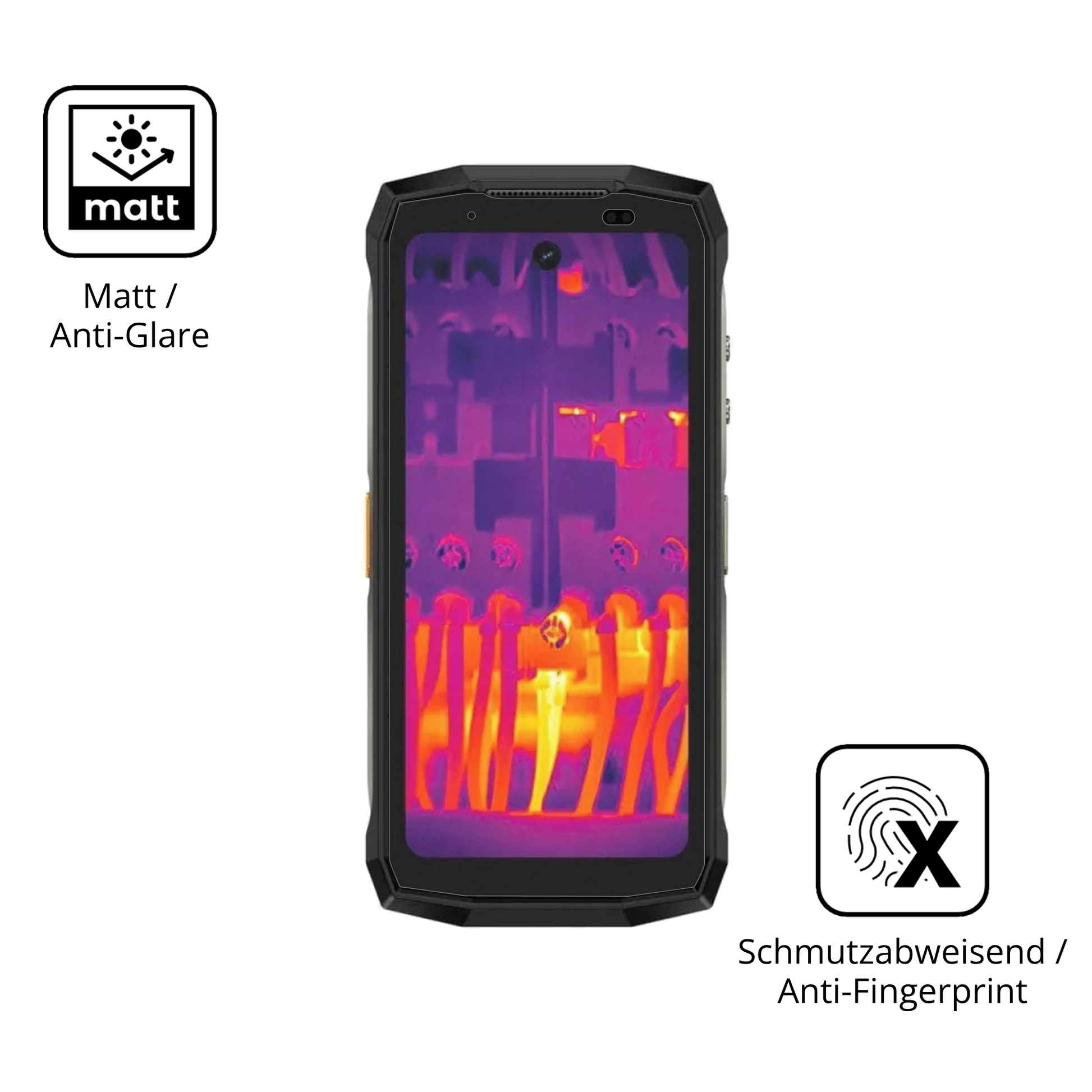 Dünne und entspiegelnde Folie passend zugeschnitten für ulefonearmor mini 20t pro