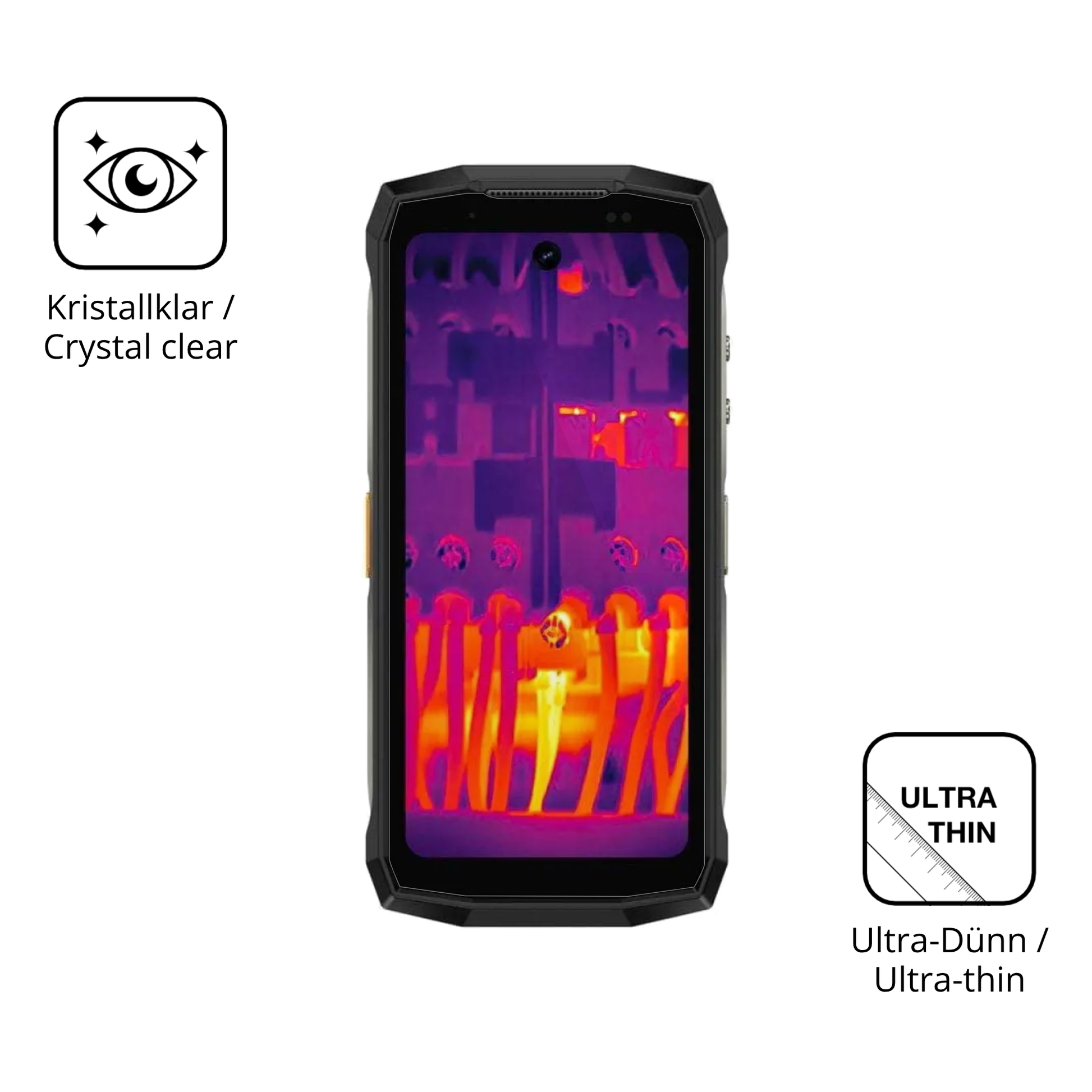 Dünne und klare Folie passend zugeschnitten für ulefonearmor mini 20t pro