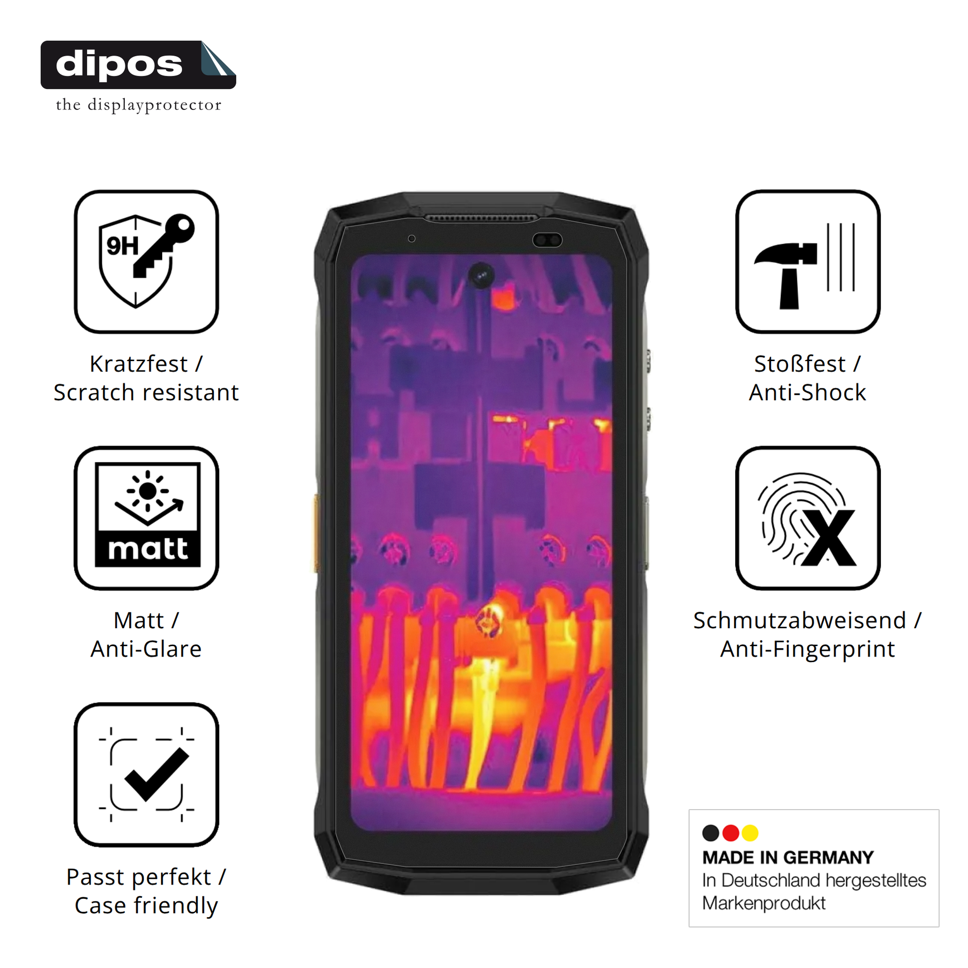 Displayschutz hergestellt in Deutschland, höchste Qualität made in Germany