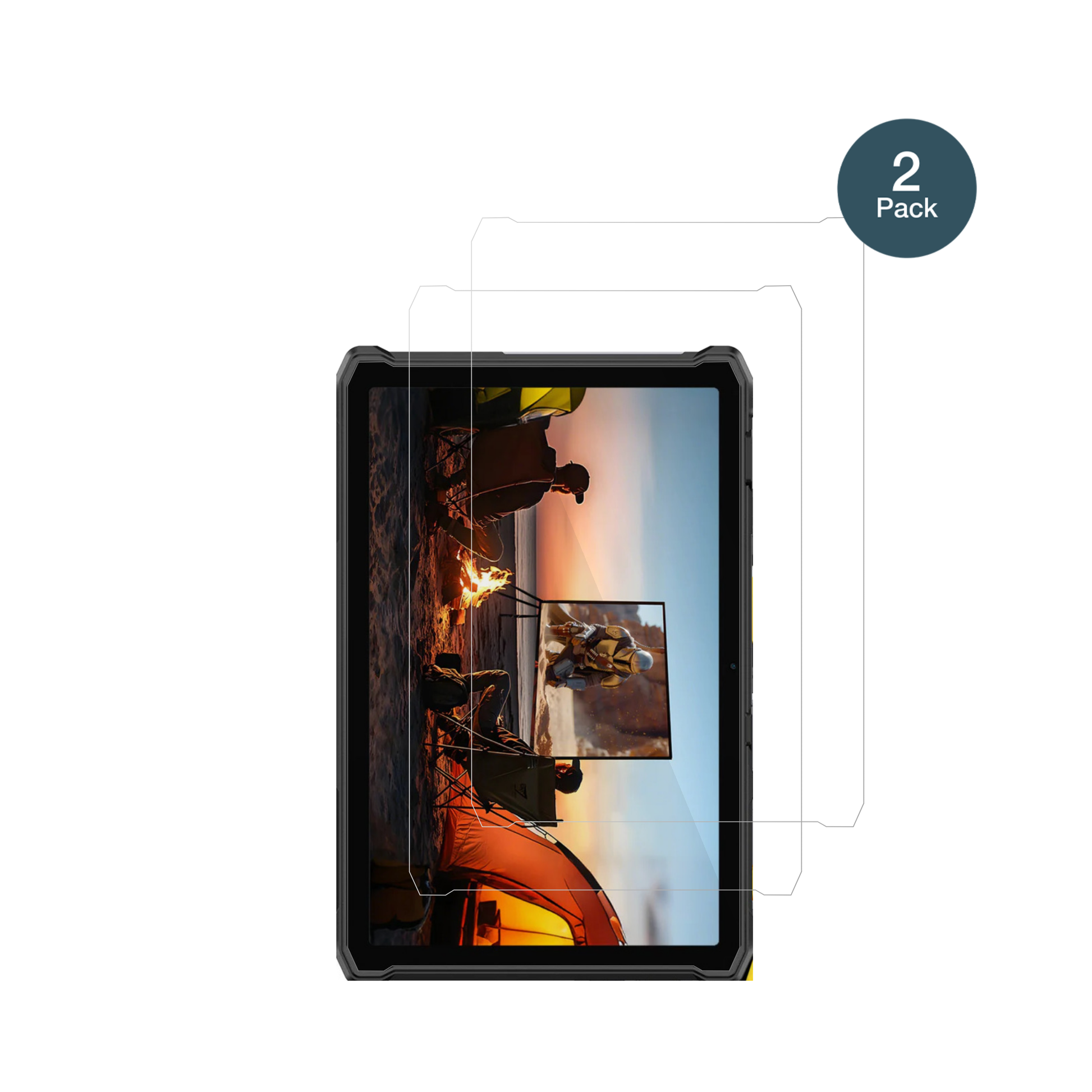 ulefonearmor pad 5 ultra mit aufgebrachter dipos Flex Schutzfolie, glasklare Darstellung ohne Einschränkungen