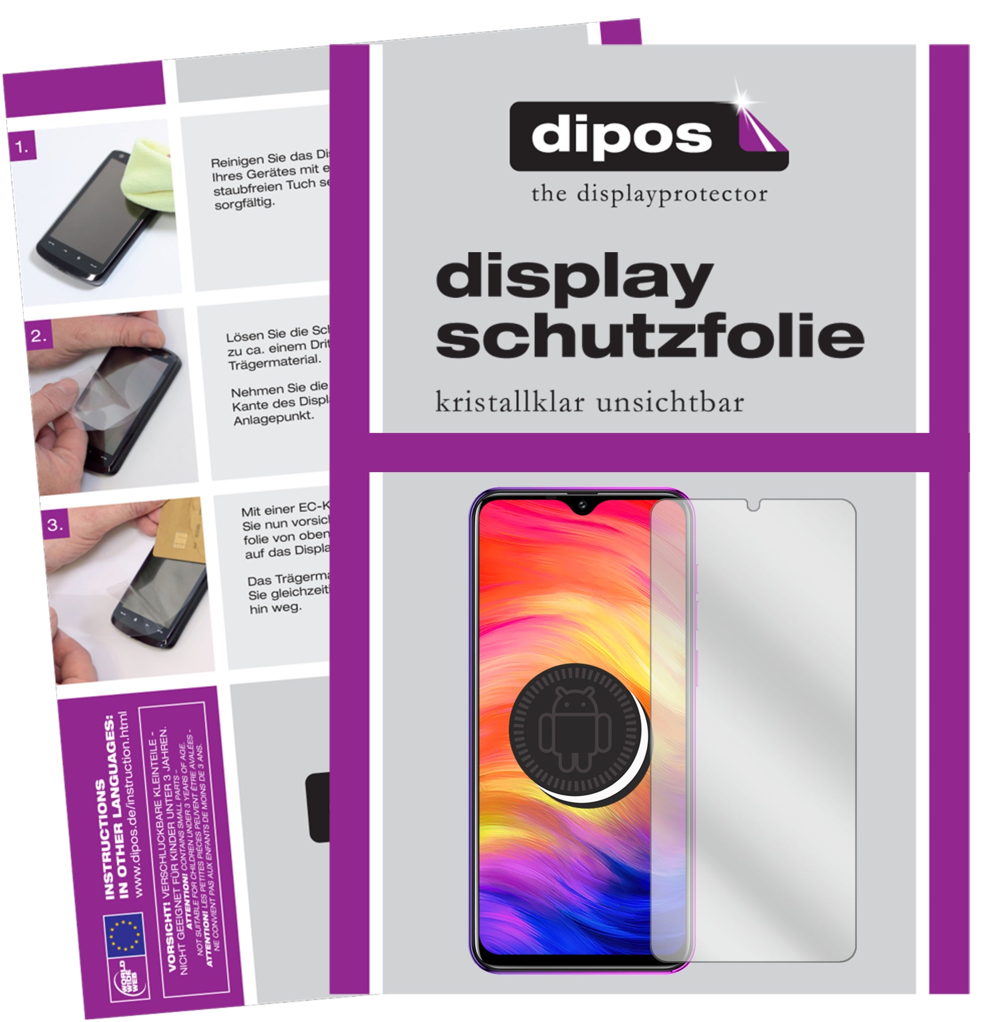 Kristallklare, dünne Schutzfolie: Kratzfest & passgenau für Ulefone-Note 7