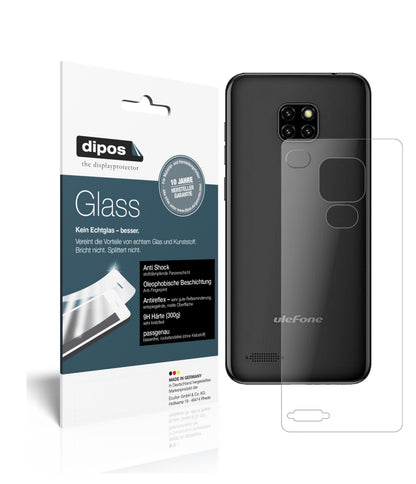 Matte Displayschutzfolie von dipos passend für Ulefone Note 7P Rückseite, 9H kratzfest und blasenfrei montiert