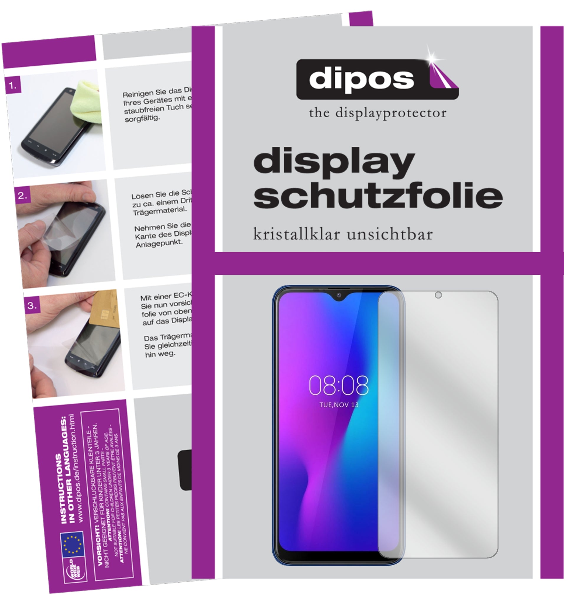 Kristallklare, dünne Schutzfolie: Kratzfest & passgenau für Ulefone-Power 6