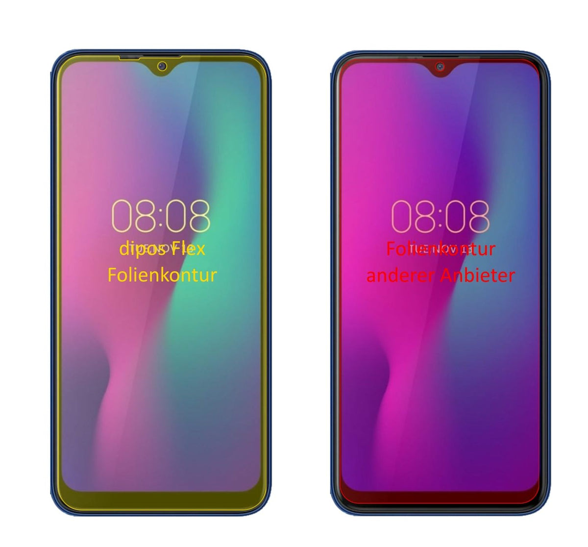 3x Screen Protector for Ulefone Power 6 Protective Film covers 100% dipos Flex