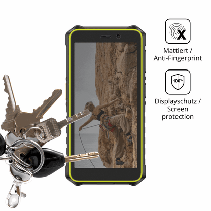 dipos Displayschutz für Ulefone RugKing 2 Pro, mattierte Oberfläche, Blickschutzfilter und perfekter Passform
