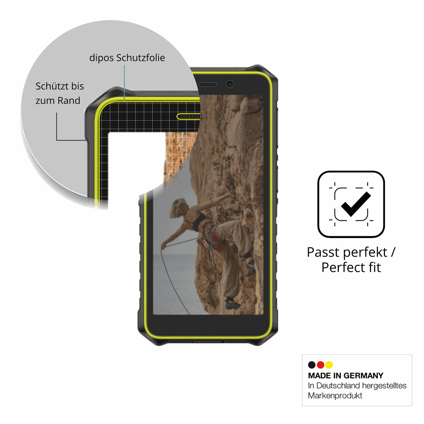 Schutz gegen Kratzer auf dem Ulefone RugKing 2 Pro Glas durch Schlüssel oder Ähnliches