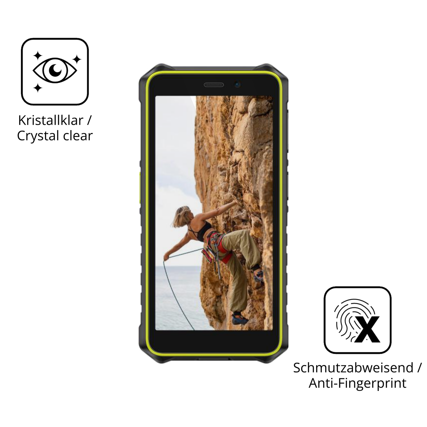 Flexible TPU-Folie passend zugeschnitten für Ulefone RugKing 2 Pro, vollständige Abdeckung