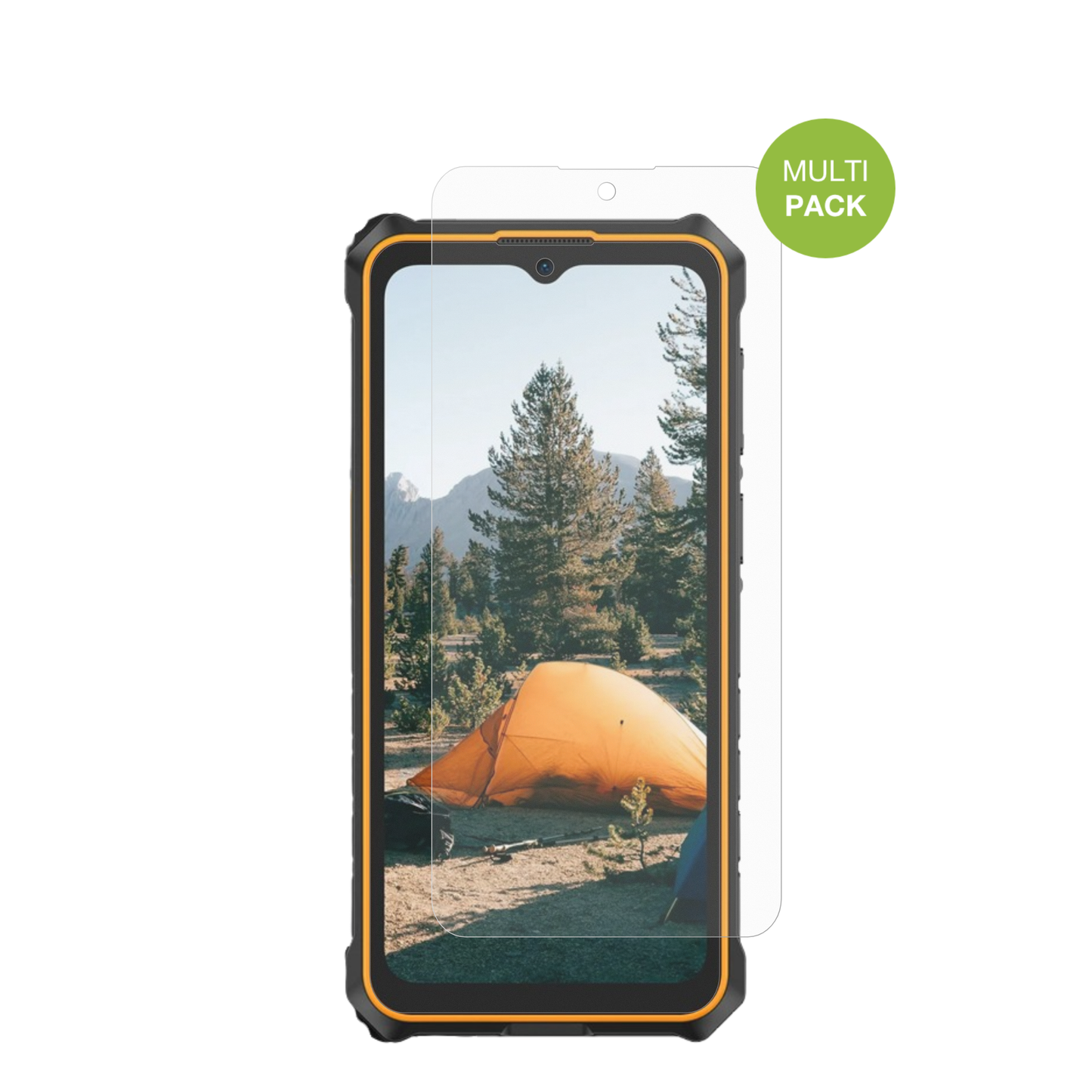 UlefoneRugKing 3 Pro mit aufgebrachter dipos Displayschutzfolie, die lästige Fingerabdrücke minimiert