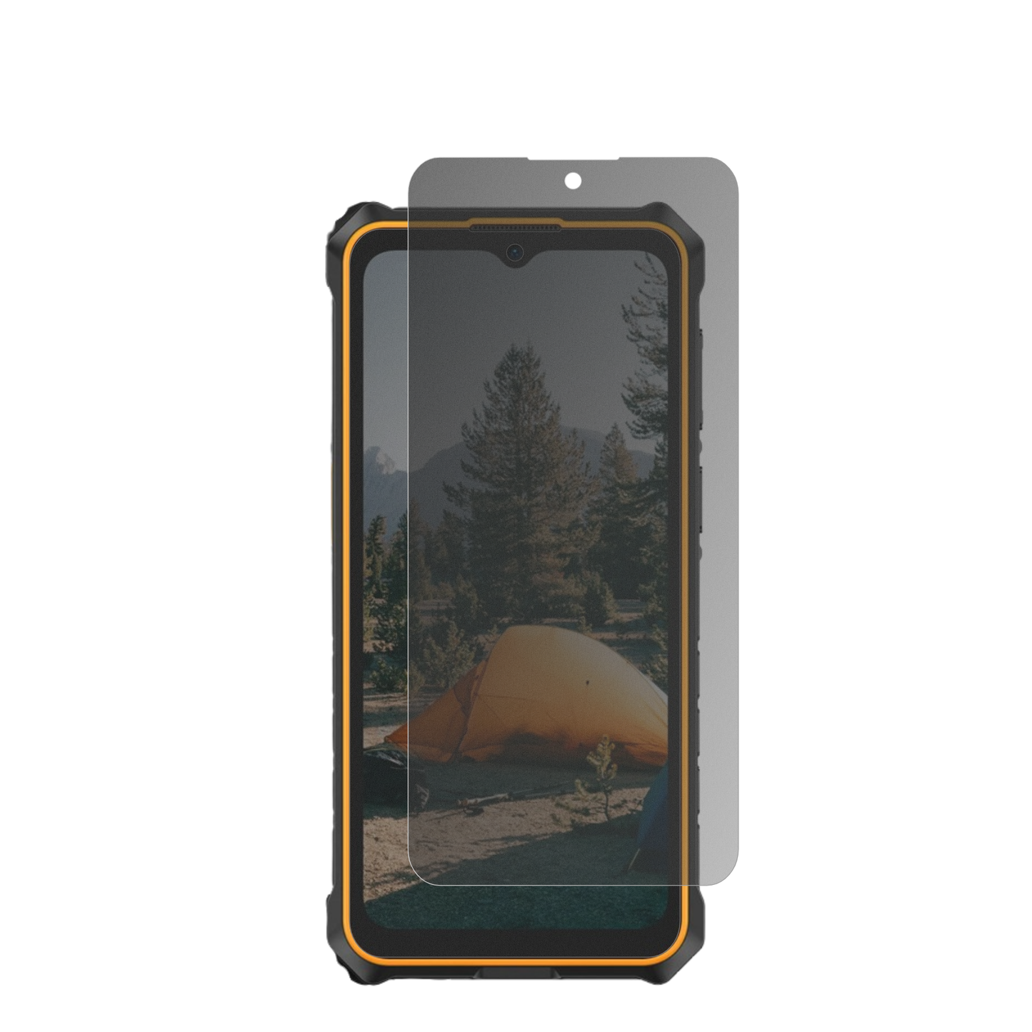 UlefoneRugKing 3 Pro mit aufgebrachtem dipos Displayschutz, der seitliche Einblicke blockiert