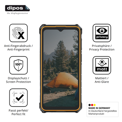 Privatsphäre-Schutz durch Sichtschutz-Folie passend zugeschnitten für Ulefone RugKing 3 Pro
