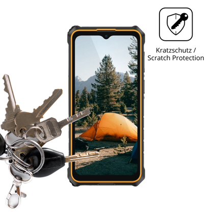 Schutz gegen Kratzer auf dem Ulefone RugKing 3 Pro Glas durch Schlüssel oder Ähnliches