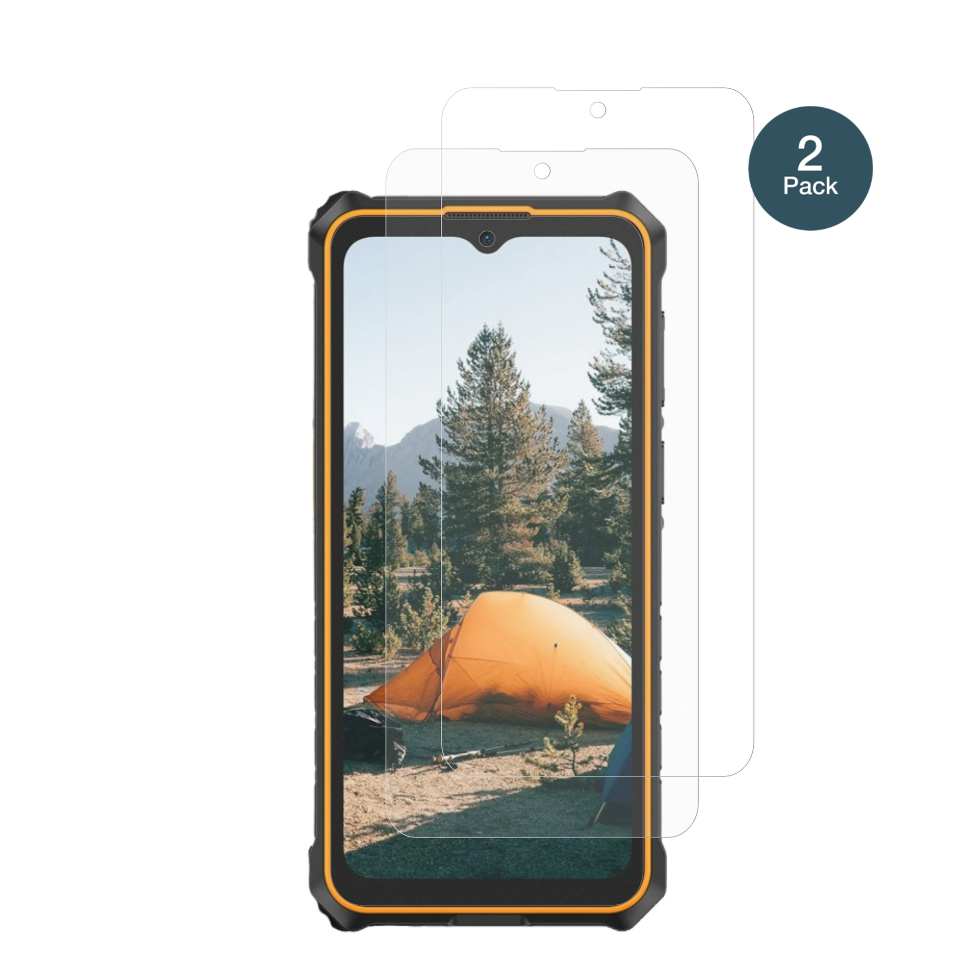 UlefoneRugKing 3 Pro mit aufgebrachter dipos Panzerfolie, die lästige Fingerabdrücke minimiert