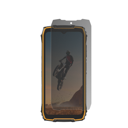 UlefoneRugKing 4 Pro mit aufgebrachter dipos Flex Schutzfolie, die seitliche Einblicke blockiert