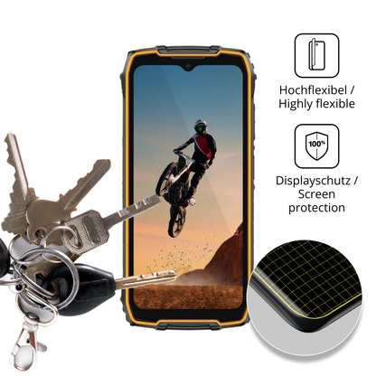 dipos Displayschutz für Ulefone RugKing 4 Pro, transparente Oberfläche, geringe Dicke und perfekte Passform