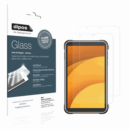 Matte Displayschutzfolie von dipos passend für Ulefone RugKing Pad Pro, 9H kratzfest und blasenfrei montiert