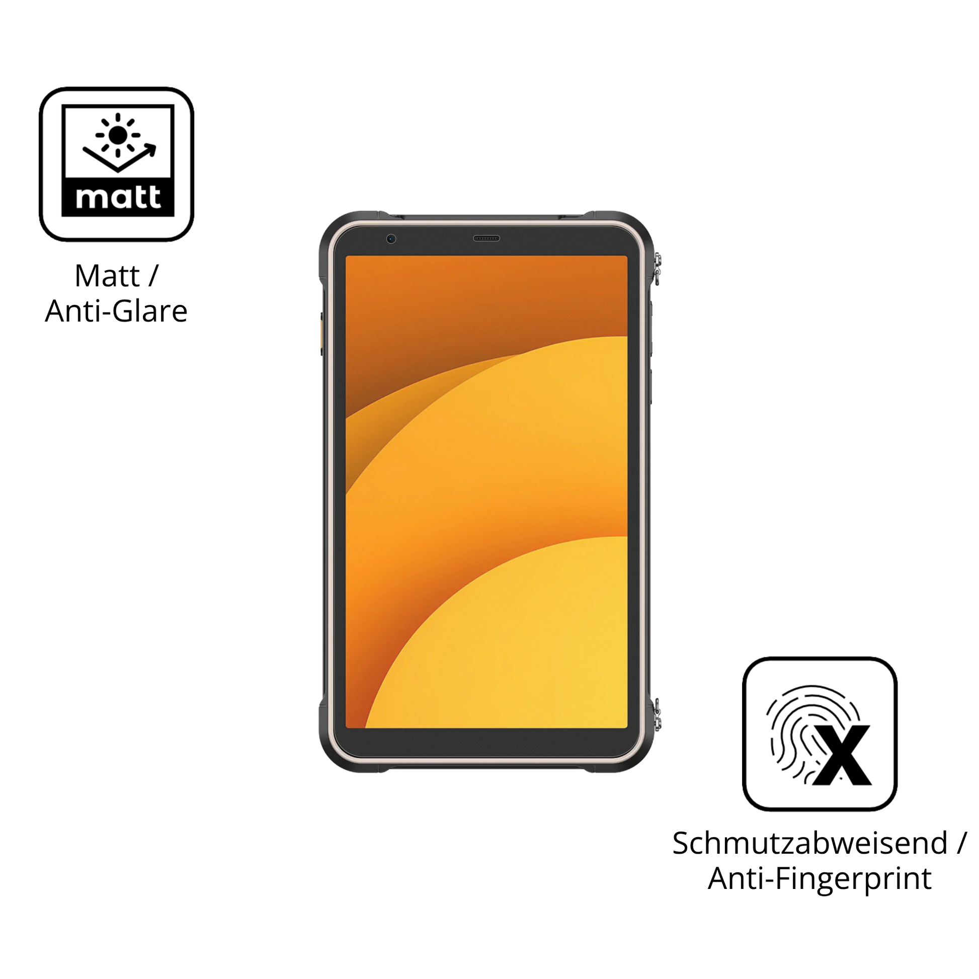 9H Hartbeschichtete, flexible Folie passend zugeschnitten für Ulefone RugKing Pad Pro