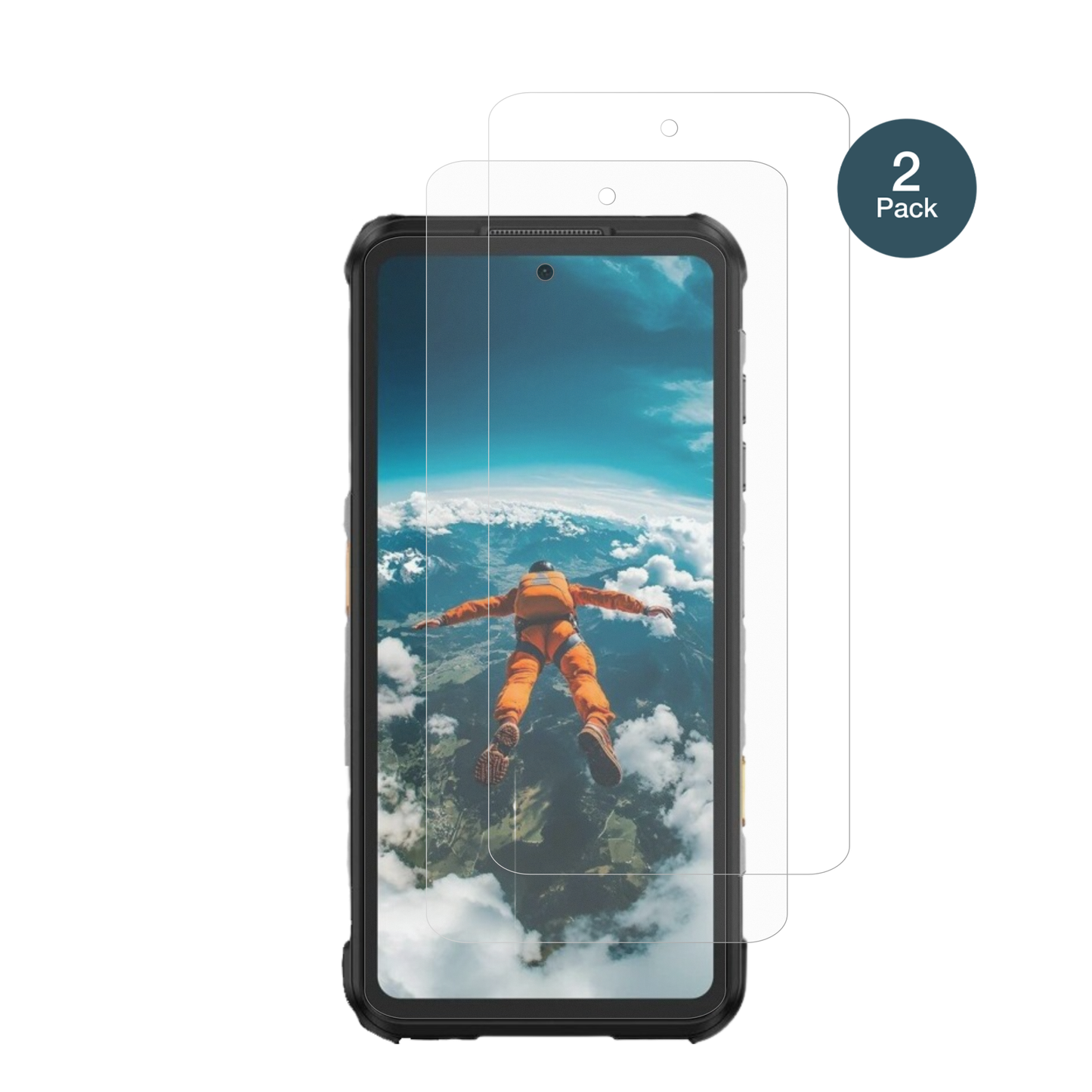 UlefoneRugOne Xever 7 Pro mit aufgebrachter dipos Panzerfolie, die lästige Fingerabdrücke minimiert