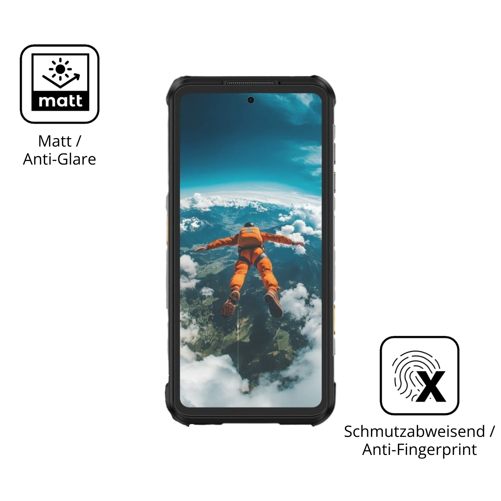 9H Hartbeschichtete, flexible Folie passend zugeschnitten für Ulefone RugOne Xever 7 Pro