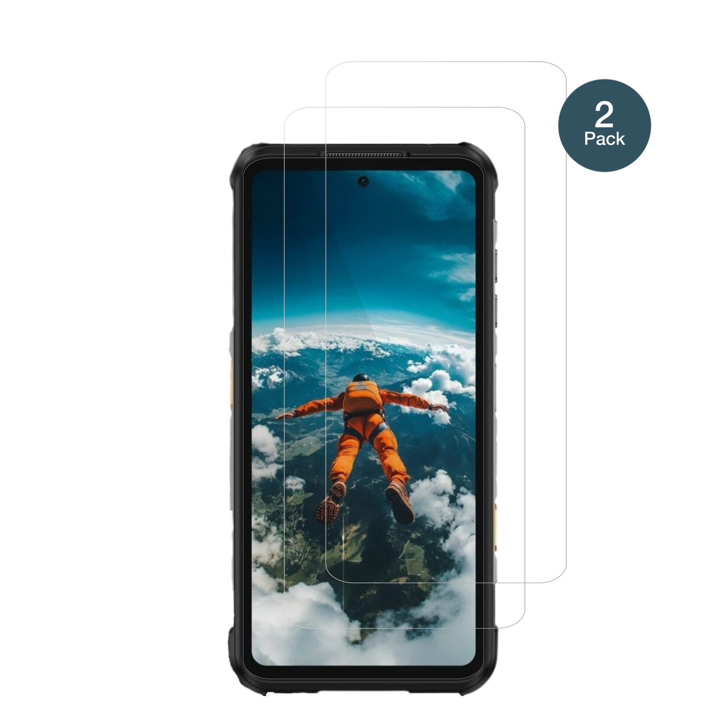 UlefoneRugOne Xever 7 Pro mit aufgebrachter dipos Flex Schutzfolie, glasklare Darstellung ohne Einschränkungen