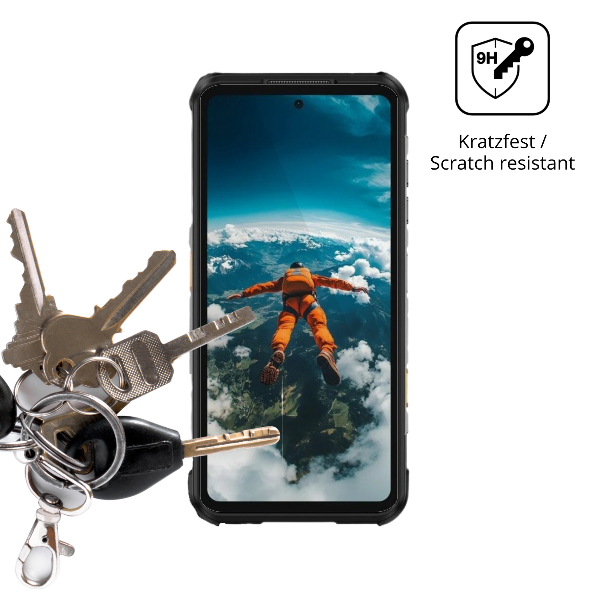 dipos Displayschutz für Ulefone RugOne Xever 7 Pro, transparente Oberfläche, perfekte Passform auch für die Rundungen