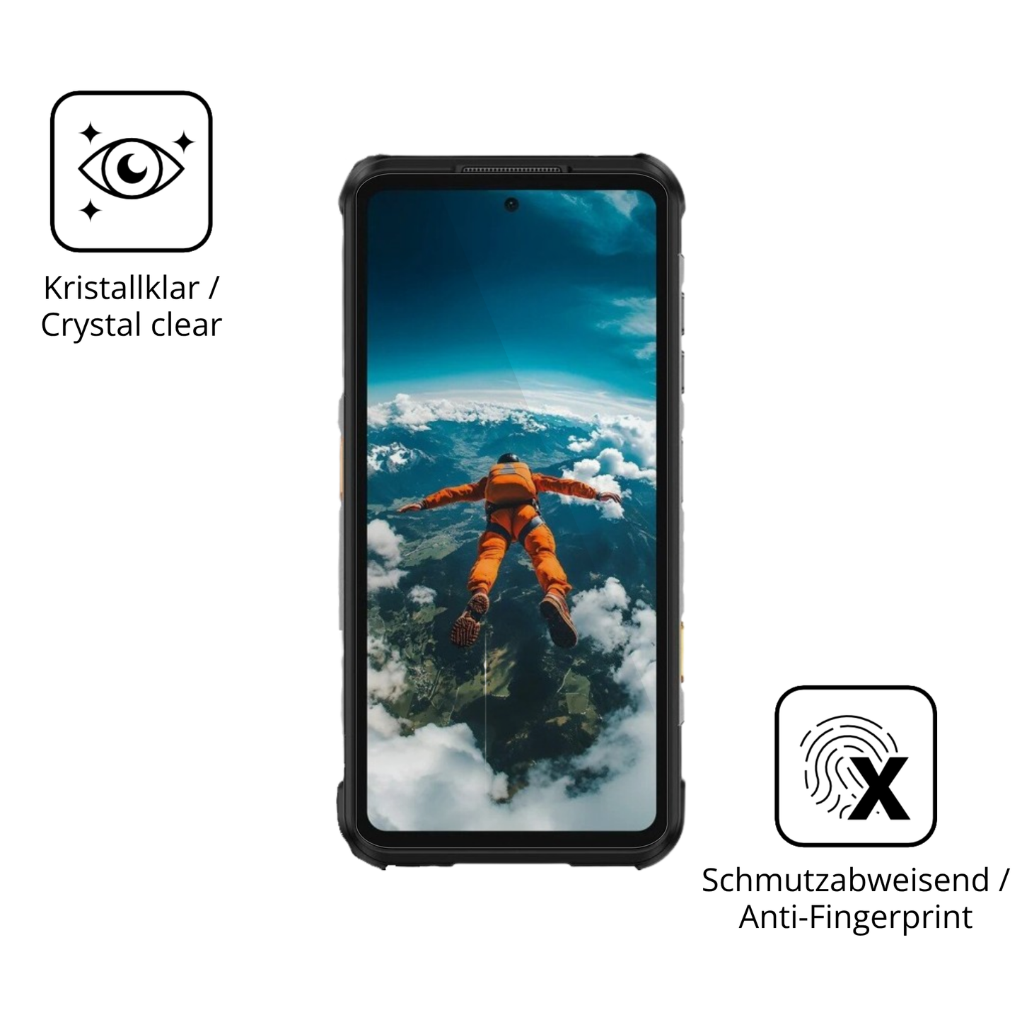 Flexible TPU-Folie passend zugeschnitten für Ulefone RugOne Xever 7 Pro, vollständige Abdeckung