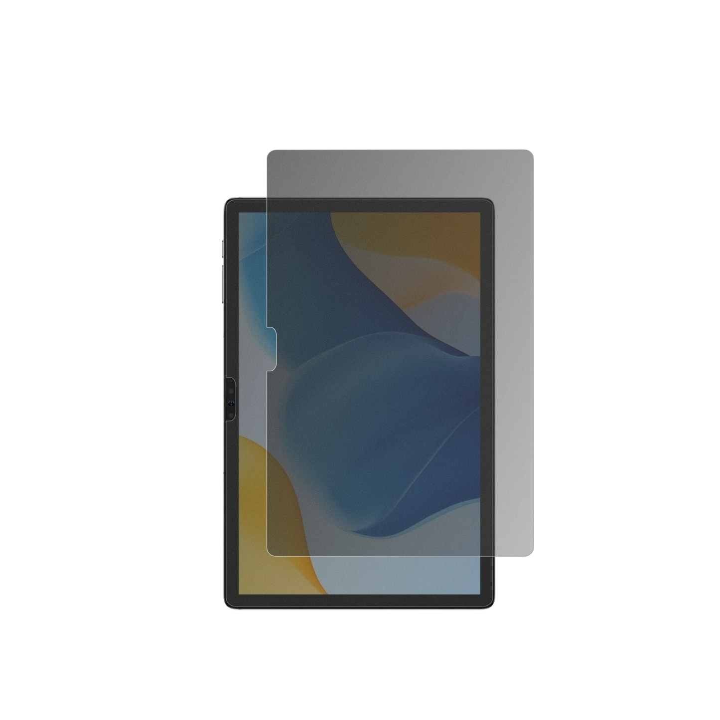 ulefonetab a10 mit aufgebrachtem dipos Displayschutz, der seitliche Einblicke blockiert