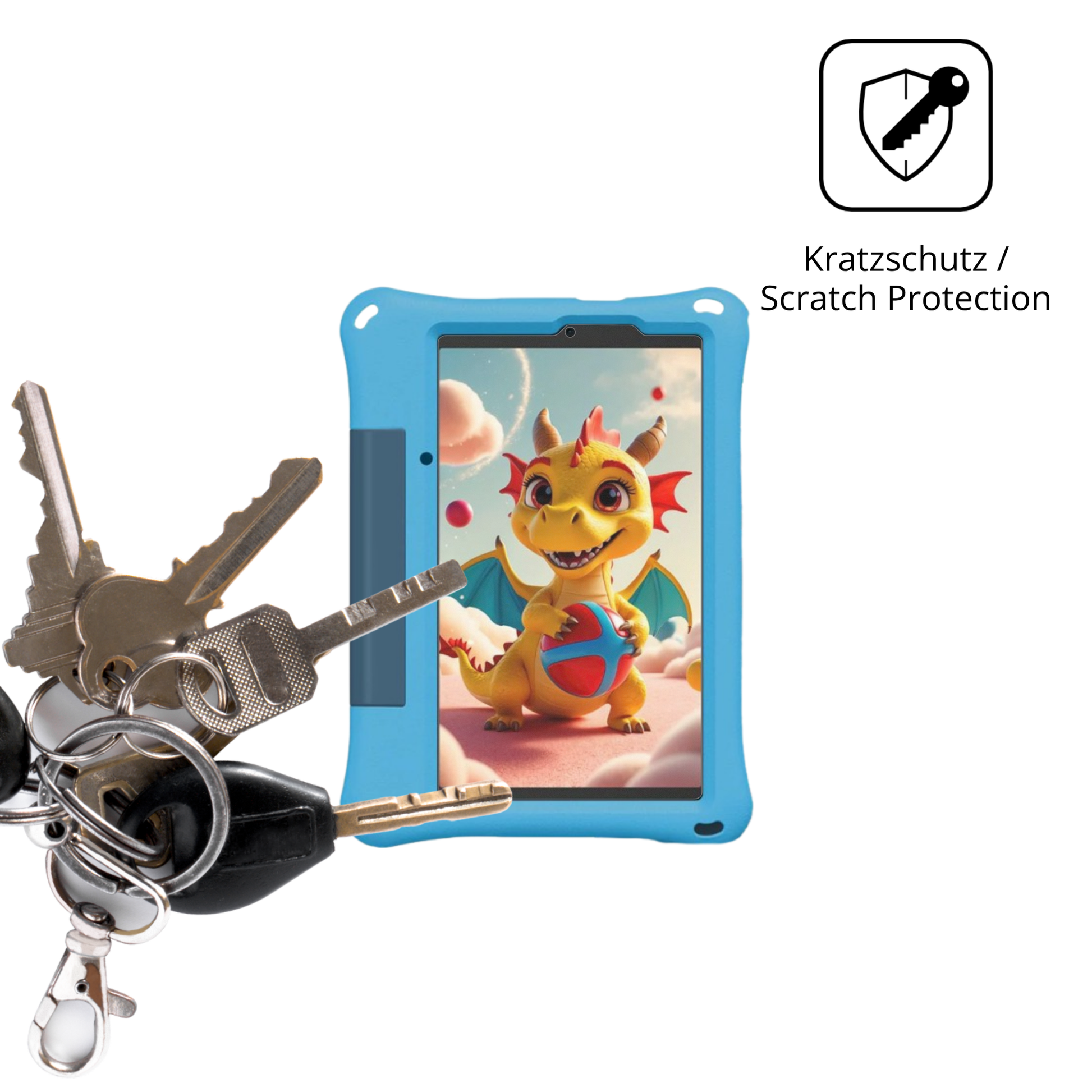 Schutz gegen Kratzer auf dem ulefonetab a9 pro kids Glas durch Schlüssel oder Ähnliches