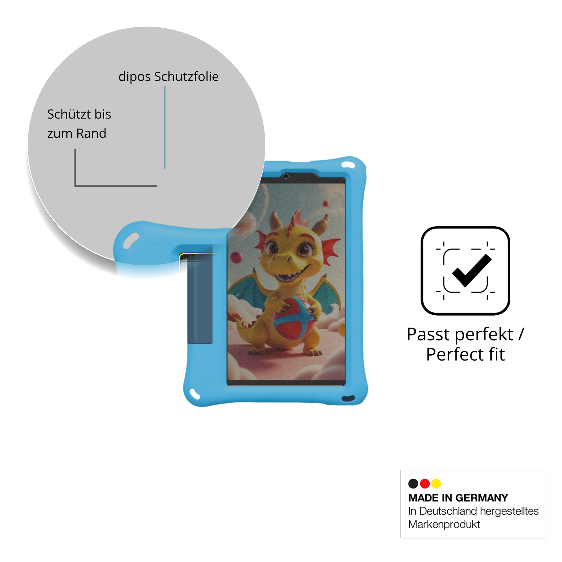 Schutz gegen Kratzer auf dem ulefonetab a9 pro kids Glas durch Schlüssel oder Ähnliches