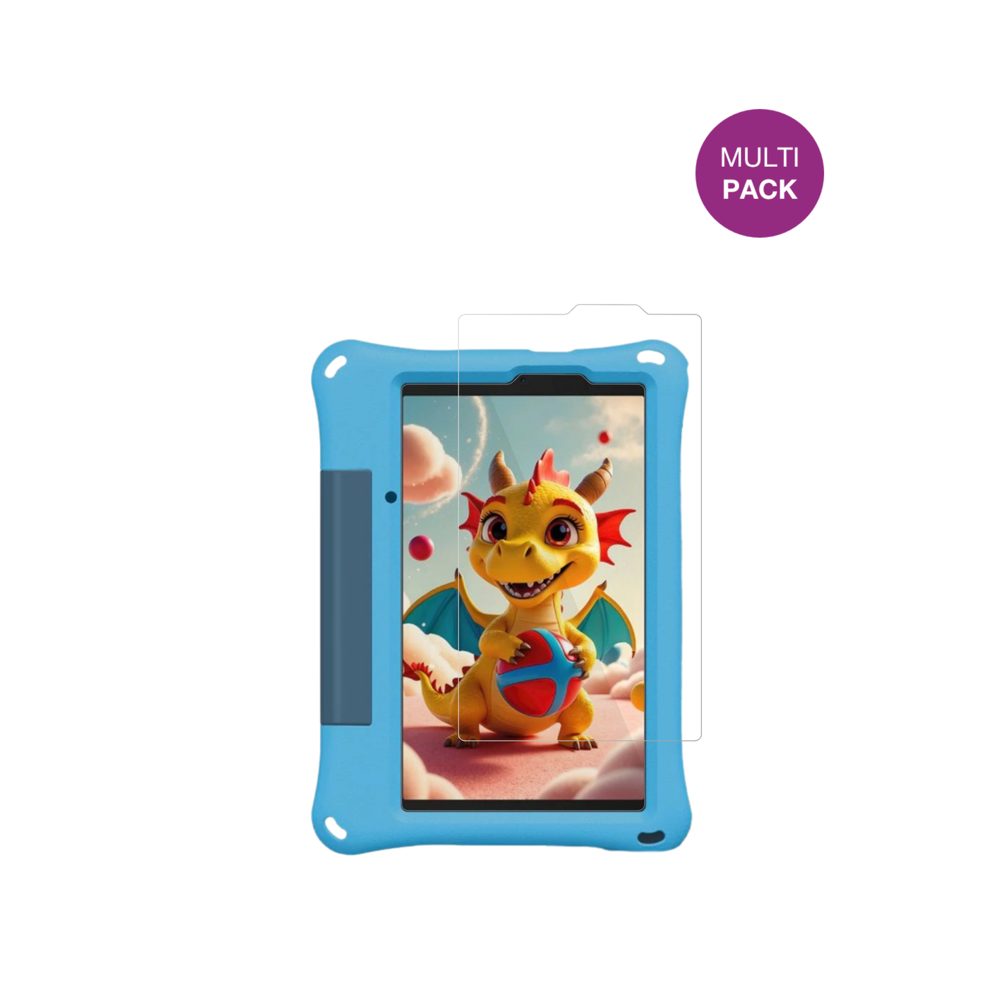 ulefonetab a9 pro kids mit aufgebrachter dipos Displayschutzfolie, glasklare Darstellung ohne Einschränkungen