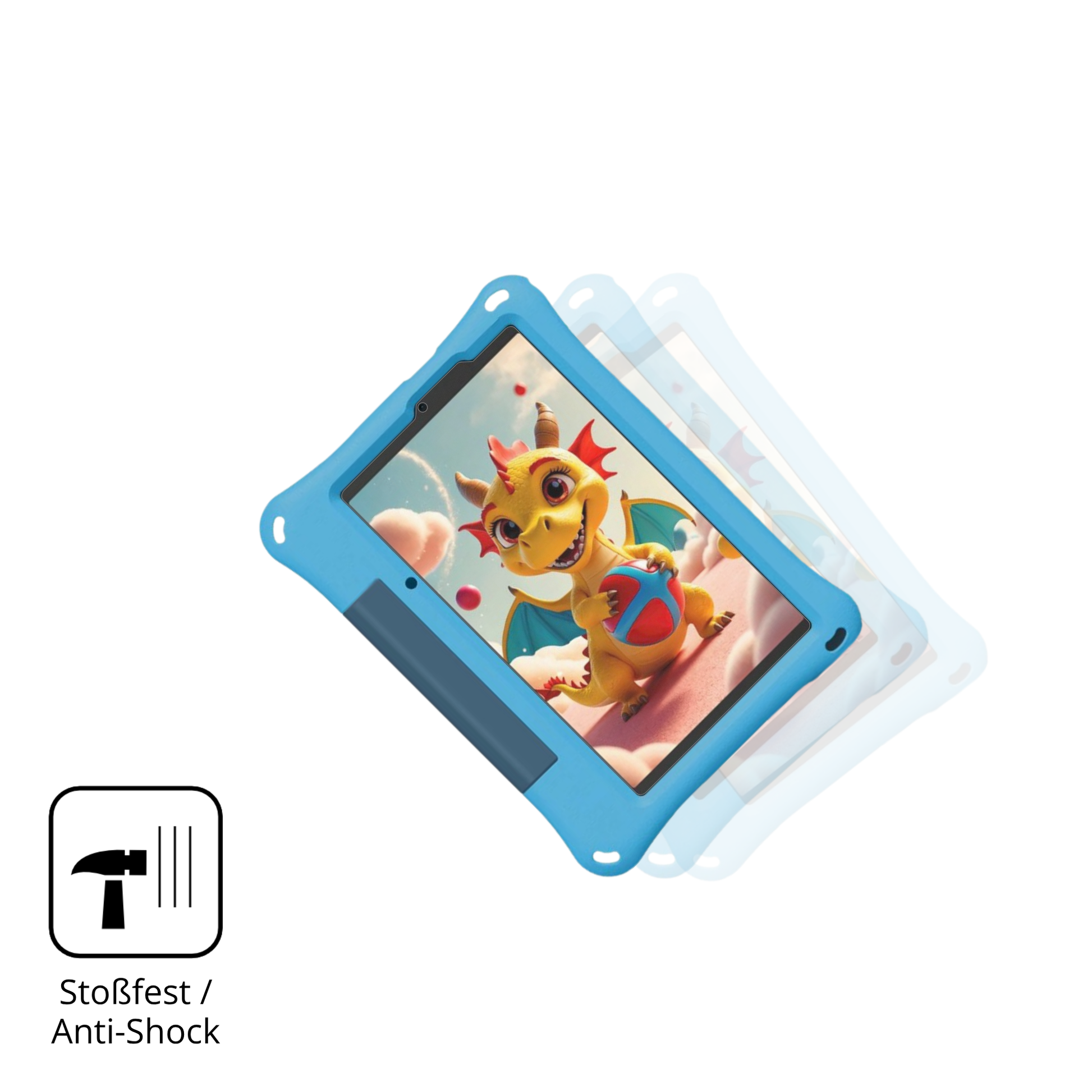 Schutz gegen Kratzer auf dem ulefonetab a9 pro kids Glas durch Schlüssel, Stöße gegen die Tischkante oder Stürze