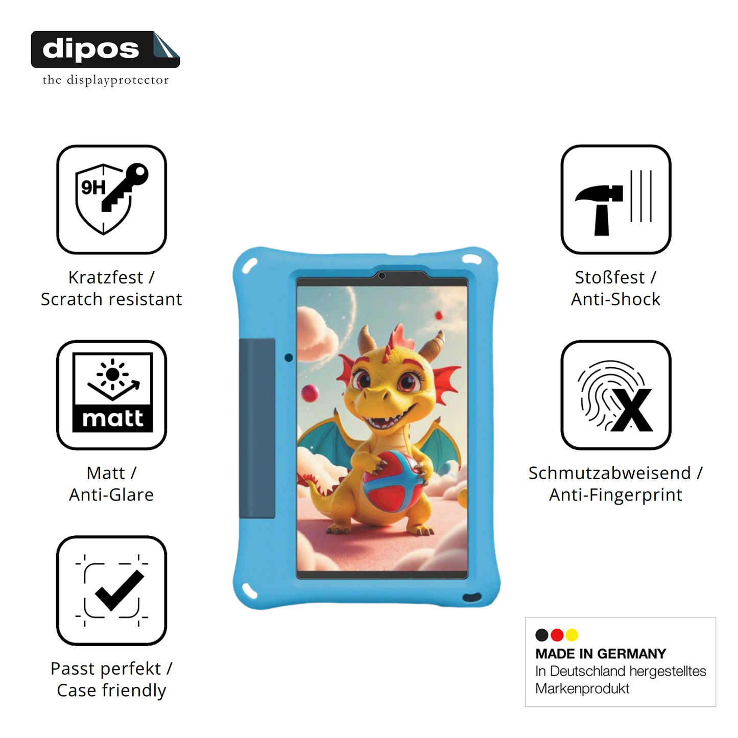 Displayschutz hergestellt in Deutschland, höchste Qualität made in Germany