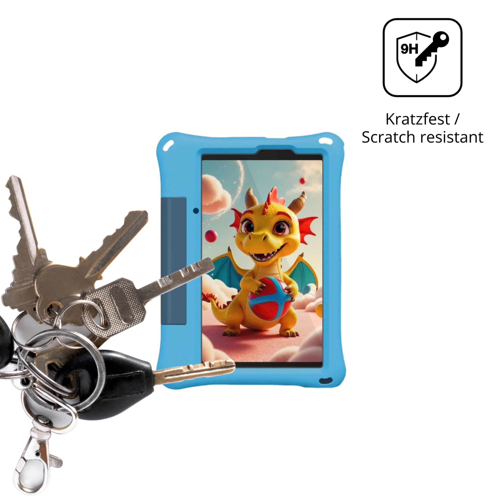 dipos Displayschutz für ulefonetab a9 pro kids, transparente Oberfläche, perfekte Passform auch für die Rundungen