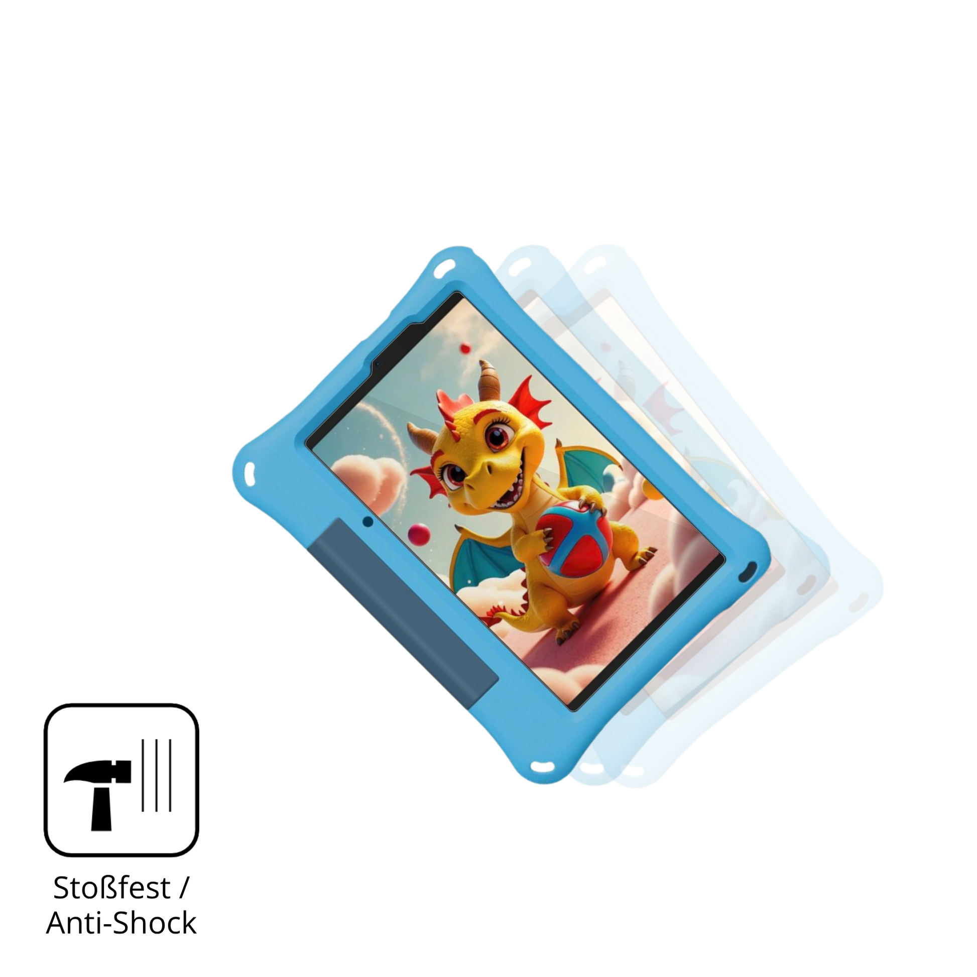 Schutz gegen Kratzer auf dem ulefonetab a9 pro kids Glas durch Schlüssel, Stöße gegen die Tischkante oder Stürze