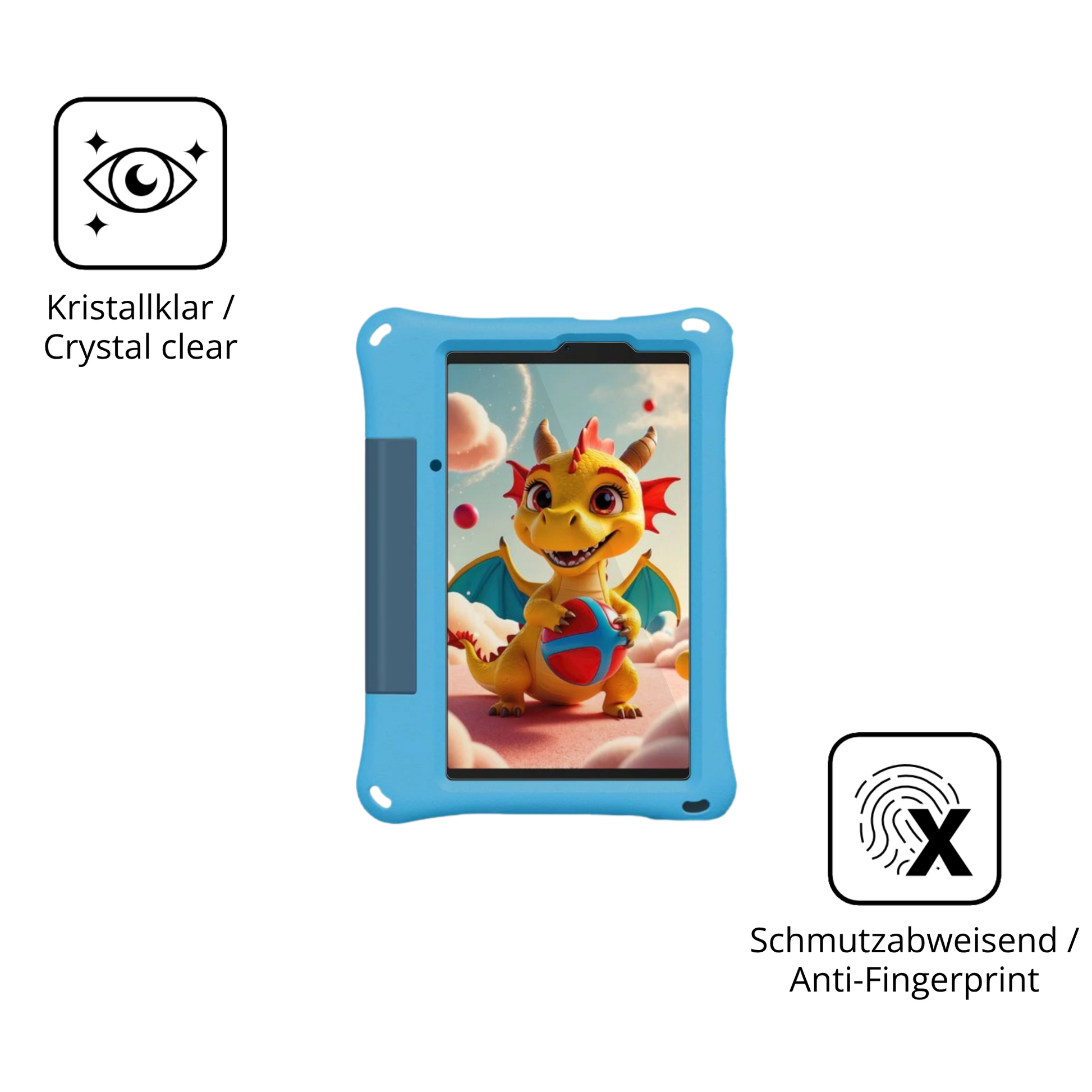 Flexible TPU-Folie passend zugeschnitten für ulefonetab a9 pro kids, vollständige Abdeckung