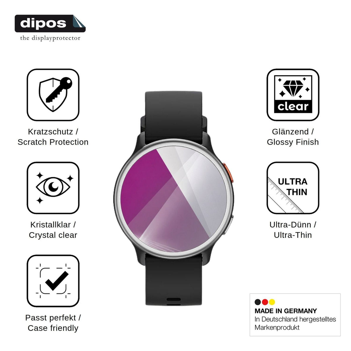 6x Screen Protector for aeac 1.27 Smartwatch Protection Crystal Clear dipos