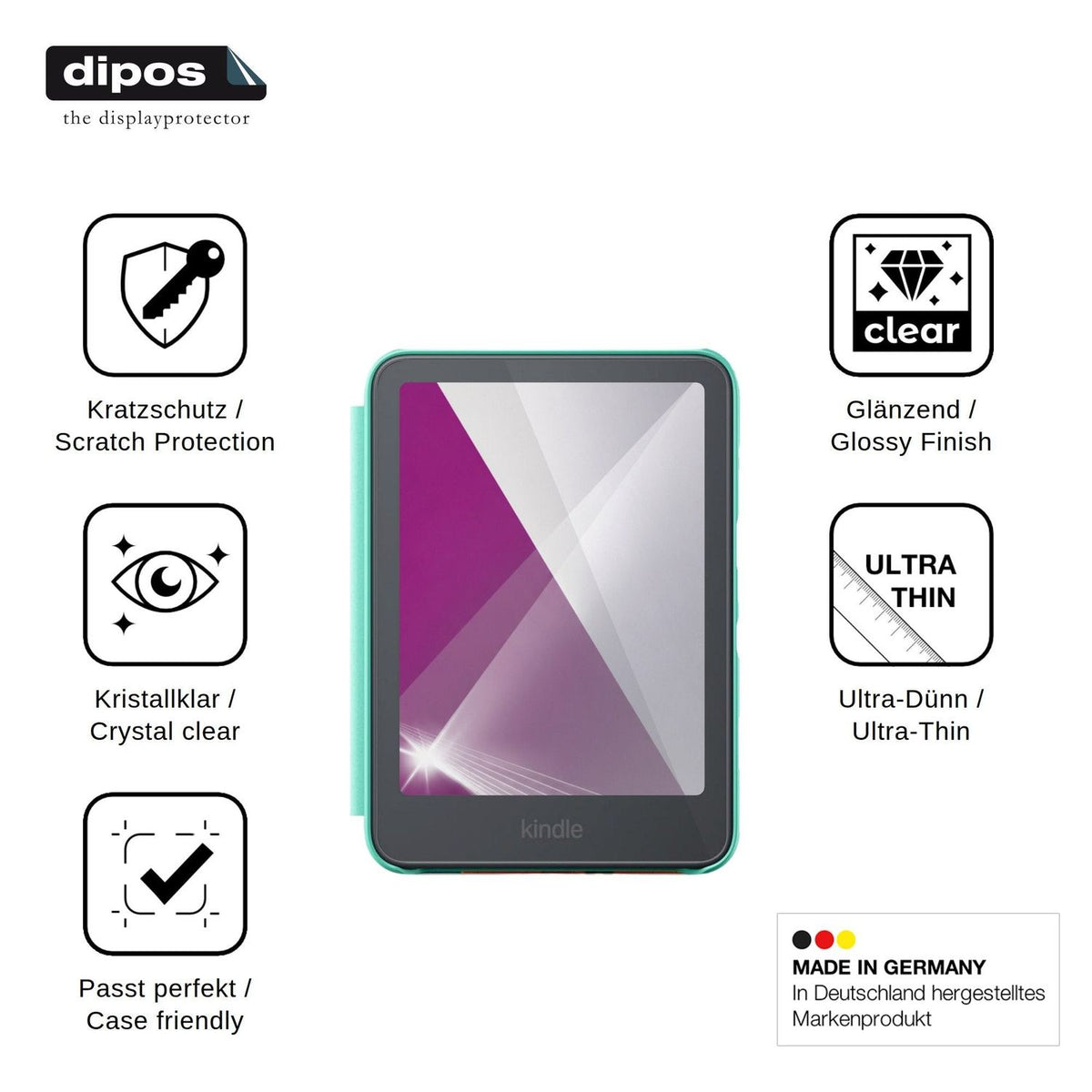 2x Screen Protector for Amazon Kindle Colorsoft Kids 2026 Protection Crystal Clear dipos