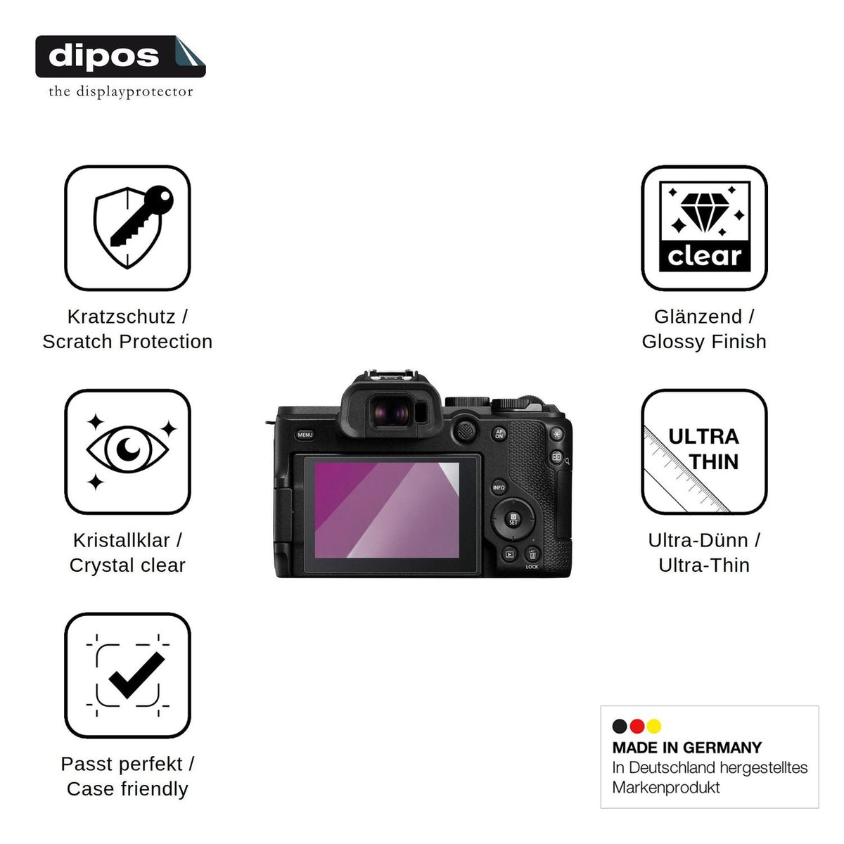 4x Screen Protector for Canon EOS R8 Mark II Protection Crystal Clear dipos