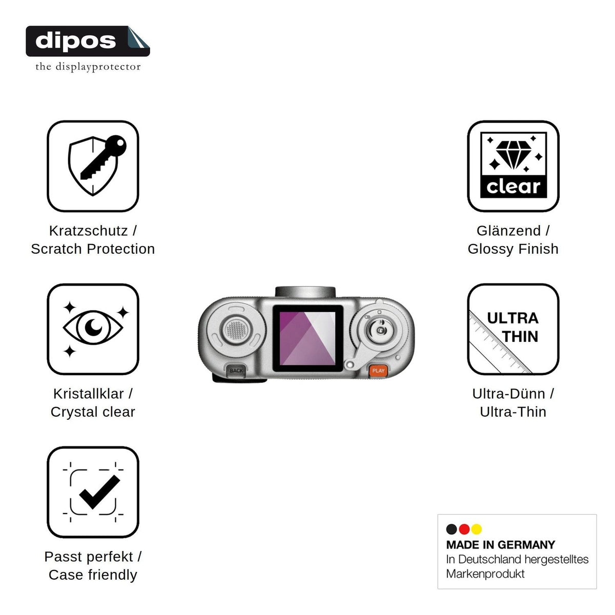 4x Screen Protector for Fujifilm instax Pal 2 Protection Crystal Clear dipos
