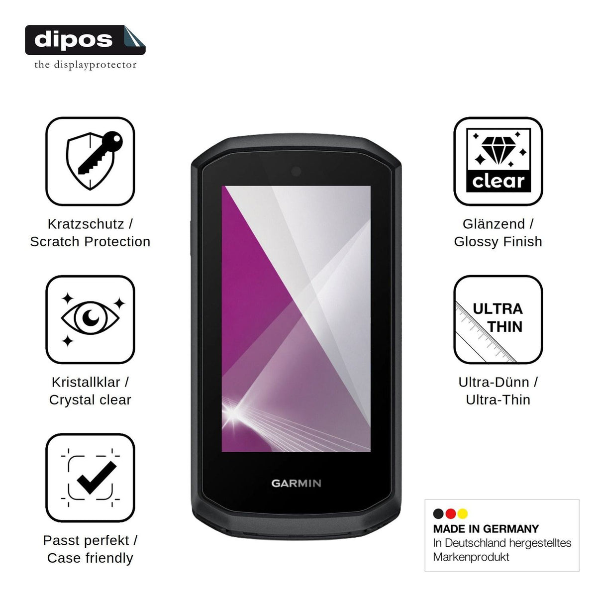 2x Screen Protector for Garmin Edge Explore 3 Plus Protection Crystal Clear dipos