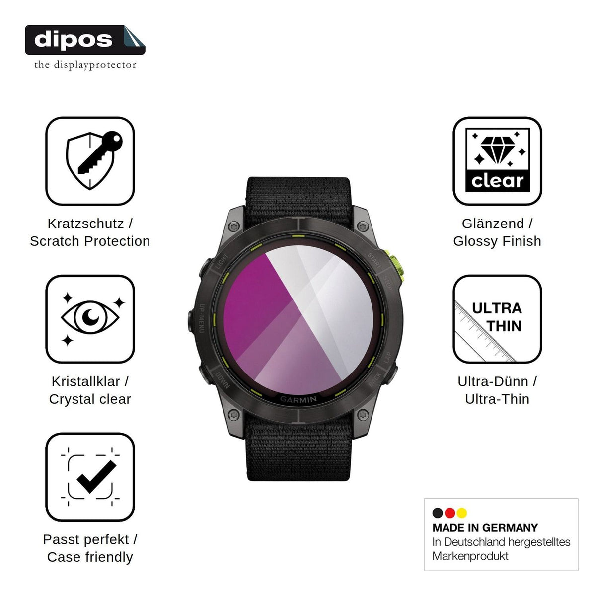 6x Screen Protector for Garmin Enduro 2 Protection Crystal Clear dipos