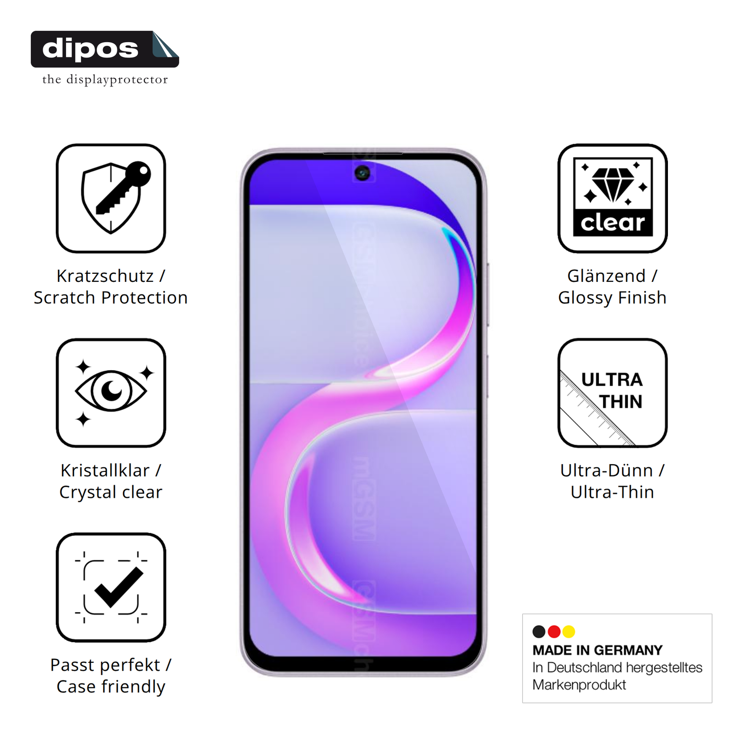 Displayschutz hergestellt in Deutschland, höchste Qualität made in Germany