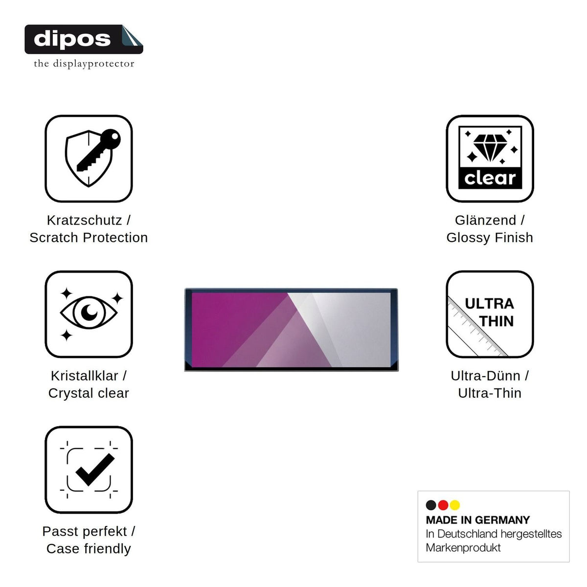 2x Screen Protector for Krunia T52 Protection Crystal Clear dipos