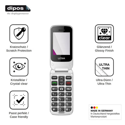 4x Screen Protector for LESIA F1 Protection Crystal Clear dipos