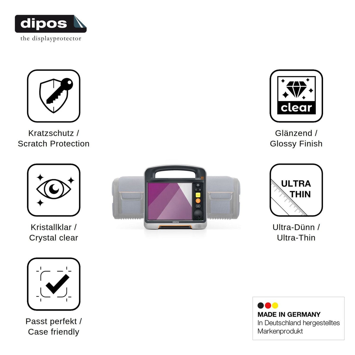 2x Screen Protector for Mindray Beneheart DX Protection Crystal Clear dipos